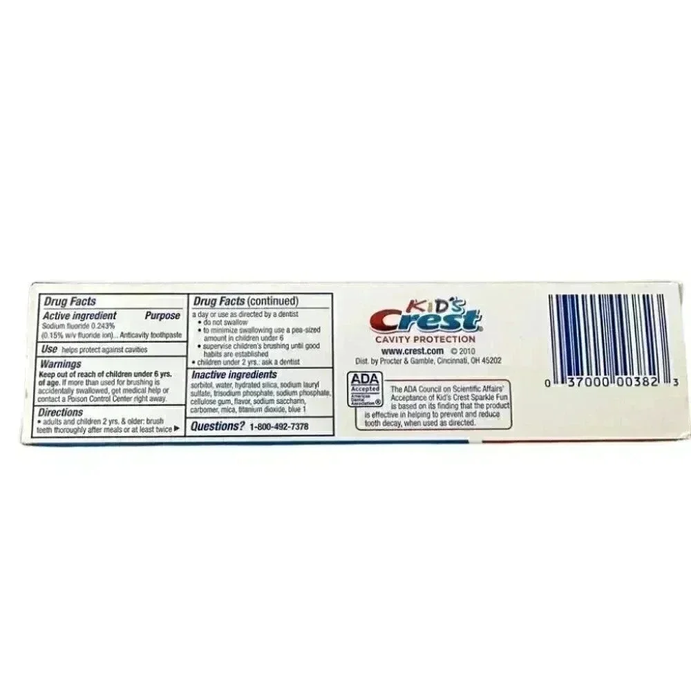 Crest Kid's Cavity Protection Sparkle Fun Flavor Toothpaste